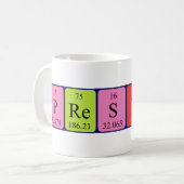 Preston periodic table name mug (Front Left)