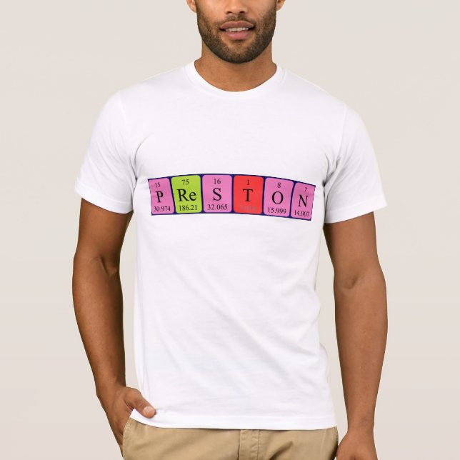 Preston periodic table name shirt (Front)