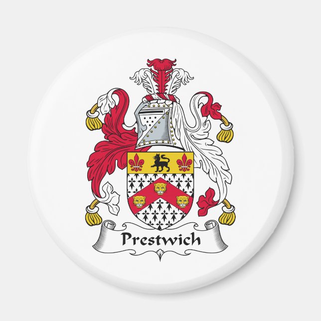 Prestwich Family Crest Magnet (Front)