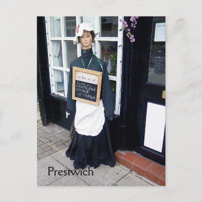 Prestwich Tea Maid Postcard (Front)