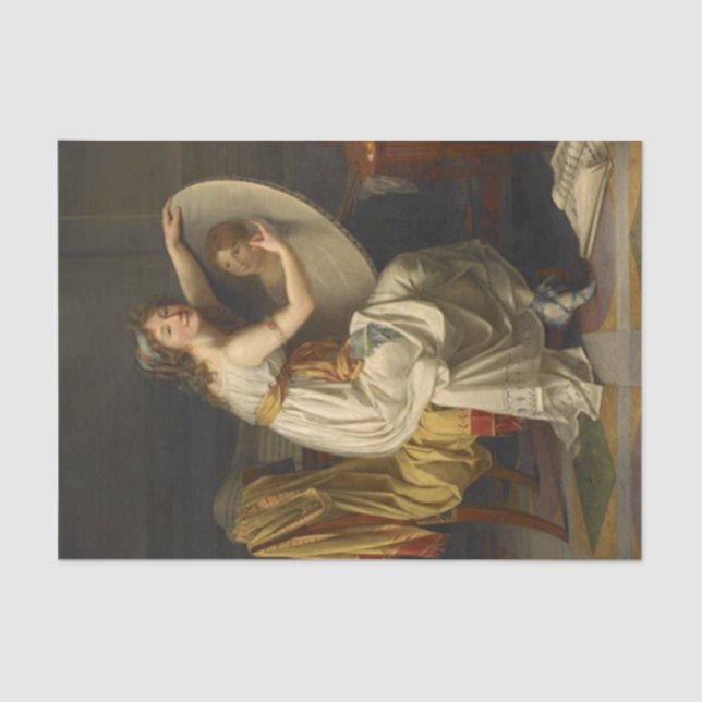 Presumed Self-Portrait by Adele Romany  Tissue Paper (Front)