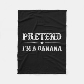 Pretend a banana halloween family matching costume fleece blanket