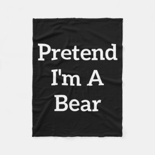 Pretend A Bear Costume Lazy Funny Halloween Party Fleece Blanket