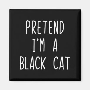Pretend A Black Cat Costume Halloween Lazy Adult Magnet