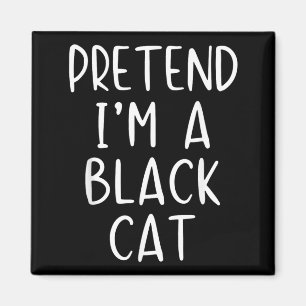 Pretend A Black Cat Costume Halloween Simple Adult Magnet