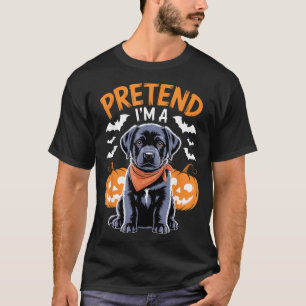 Pretend A Black Labrador Halloween Dog Funny Humou T-Shirt
