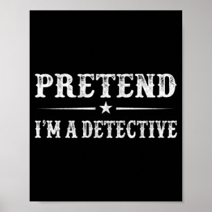 Pretend a detective halloween family matching poster