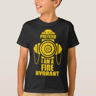 Pretend A Fire Hydrant Lazy Halloween Party Easy T-Shirt