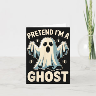 Pretend A Ghost Funny Lazy Halloween Costume Card