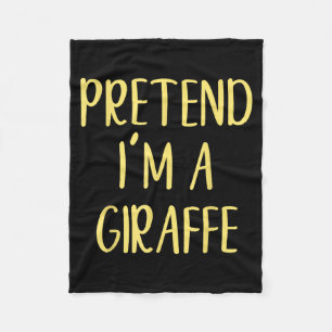 Pretend A Giraffe Costume Halloween Simple Funny Fleece Blanket