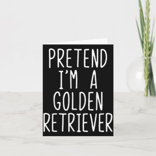 Pretend A Golden Retriever Dog Costume Halloween Card