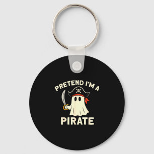 Pretend a pirate funny halloween ghost costume key ring