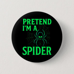 Pretend A Spider Shirt Funny Halloween Skeleton 6 Cm Round Badge