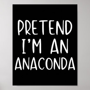 Pretend an Anaconda Costume Halloween Simple Kid Poster