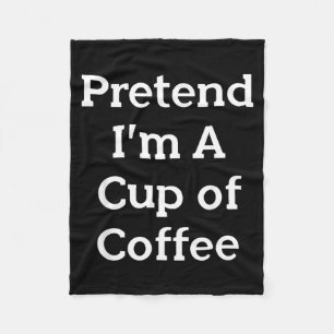 Pretend Cup of Coffee Costume Party Funny Fleece Blanket