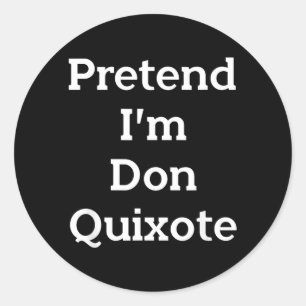 Pretend Don Quixote Costume Funny Halloween Party Classic Round Sticker