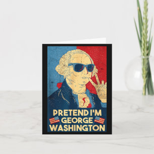 Pretend Founding Father 4th Of July Halloween Card