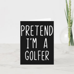 Pretend Golfer Costume Halloween Lazy Easy Golfing Card