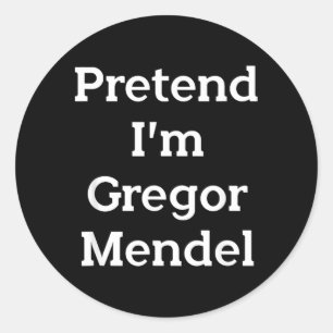 Pretend Gregor Mendel Costume Funny Halloween Classic Round Sticker