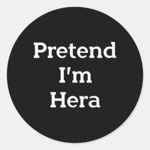 Pretend Hera Costume Greek Goddess Funny Halloween Classic Round Sticker
