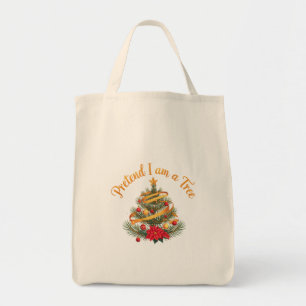 Pretend I Am a Tree Funny Halloween Costume Shirt Tote Bag