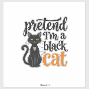 Pretend I’m a Black Cat Halloween Cat Shirt Design