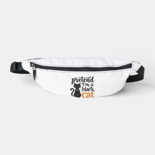 Pretend I’m a Black Cat Halloween Cat Shirt Design Bum Bags