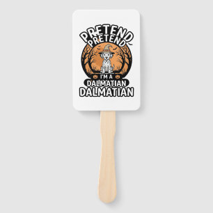 Pretend I’m a Dalmatian Halloween Dog Hand Fan