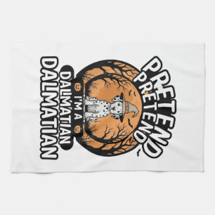 Pretend I’m a Dalmatian Halloween Dog Tea Towel