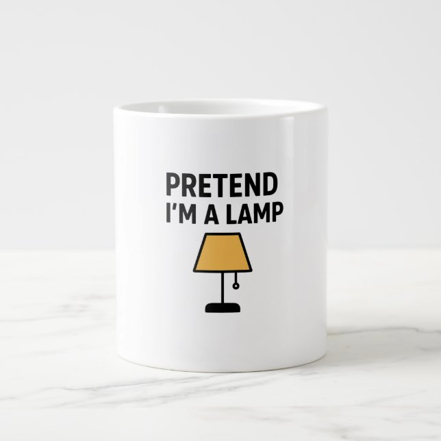 Pretend I’m A Lamp Illustrated Coffee Mug (Front)