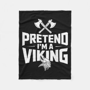 Pretend I’m A Viking Halloween Costume Fleece Blanket