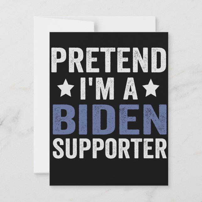 Pretend I'm a Biden Supporter Funny Halloween Gift Card (Front)