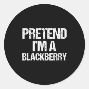Pretend I'm A Blackberry Funny Lazy Halloween Cost Classic Round Sticker