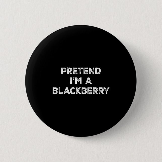 Pretend I'm A Blackberry Lazy Halloween Costume  6 Cm Round Badge (Front)