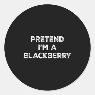 Pretend I'm A Blackberry Lazy Halloween Costume  Classic Round Sticker