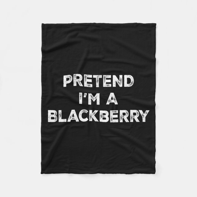 Pretend I'm A Blackberry Lazy Halloween Costume  Fleece Blanket (Front)