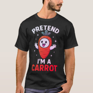 Pretend I'm A Carrot Vegan Halloween carrot ghost T-Shirt