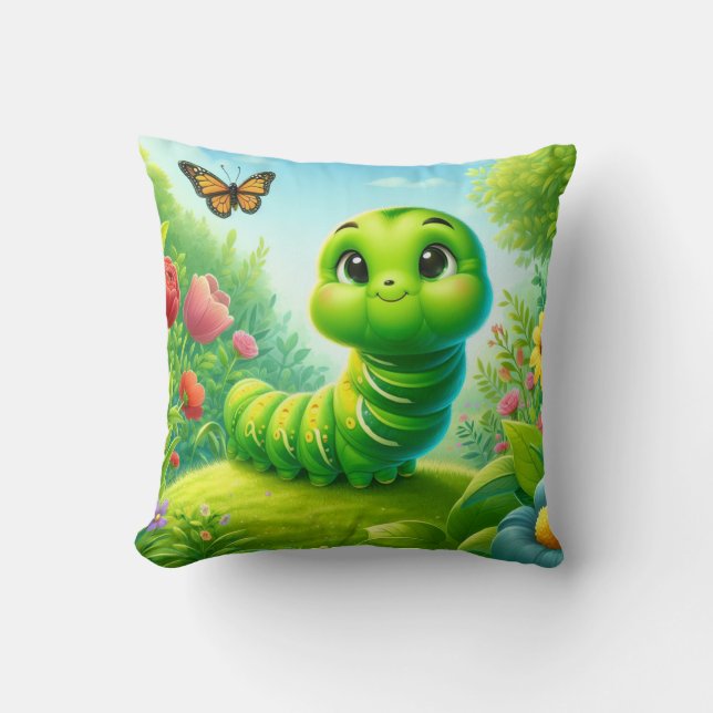 Pretend I'm A Caterpillar Adults Kids  Cushion (Front)