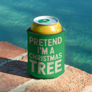 Pretend I'm A Christmas Tree Christmas Costume  Can Cooler