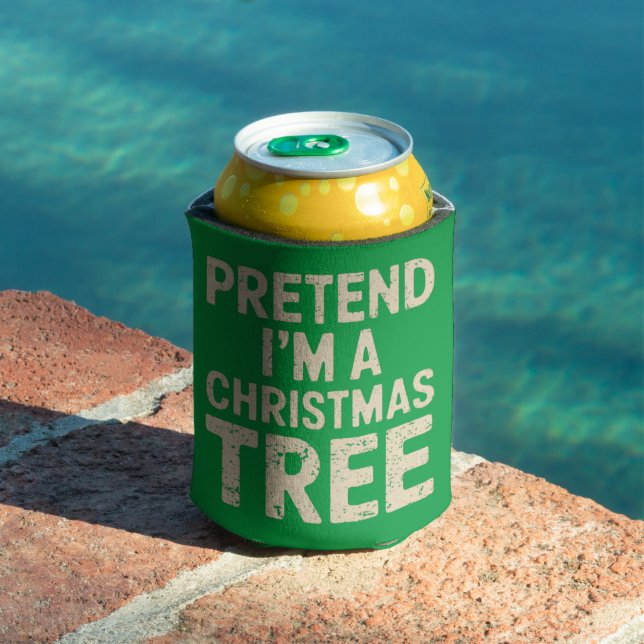 Pretend I'm A Christmas Tree Christmas Costume  Can Cooler (In Situ Pool)