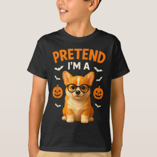 Pretend Im A Corgi Funny Halloween Dog Outfit T-Shirt