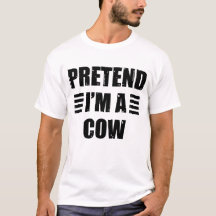 Pretend Im A Cow Costume Halloween Lazy Funny