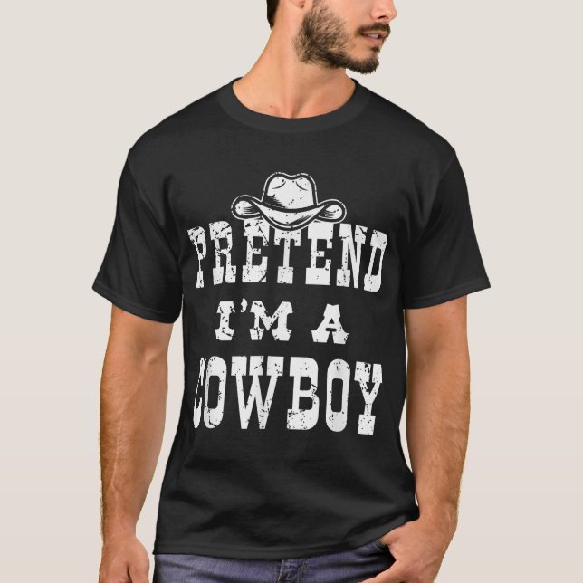Pretend I'M A Cowboy Teen T-Shirt (Front)