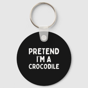 Pretend I'm A Crocodile Funny Lazy Green Halloween Key Ring
