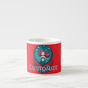 Pretend I'm A Cute Mermaid Thunder_Cove Espresso Cup