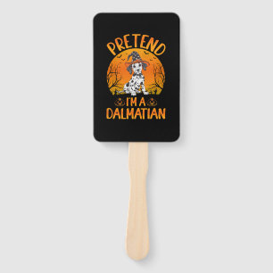 Pretend i'm a Dalmatian Dog Halloween (1) Hand Fan