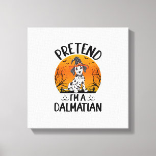 Pretend i'm a Dalmatian Dog Halloween (3) Canvas Print