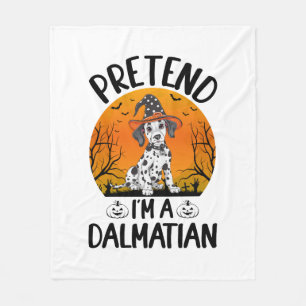 Pretend i'm a Dalmatian Dog Halloween (3) Fleece Blanket