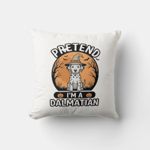 Pretend Im a Dalmatian Halloween Dog Design_1 Cushion