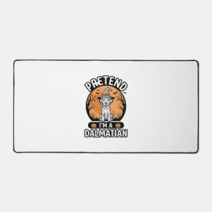 Pretend Im a Dalmatian Halloween Dog Design_1 Desk Mat
